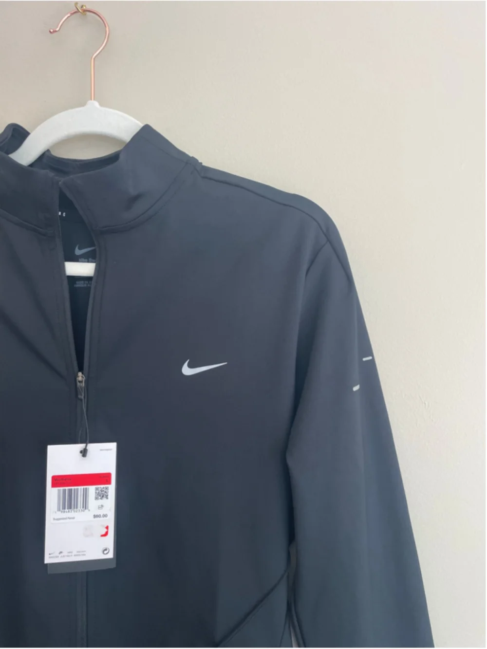 Nike Swift Dri-FIT Full Zip Running Top Women L Black IB1998-010 NWT